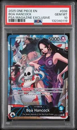 2025 ONE PIECE PROMOS PSA MAGAZINE EXCLUSIVE #038 BOA HANCOCK PSA 10 - Image 1