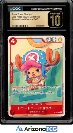 One Piece 2025 Tony Tony Chopper P-101 Japanese Promo BLACK LABEL CGC 10 - Image 1