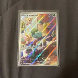 Pokemon Bulbasaur Illustration Rare Holo SV151 143/142 Scarlet & Violet Card - Image 1