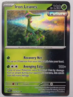 HOLO Iron Leaves 019/167 NM / M - Twilight Masquerade Pokemon Card - Image 1