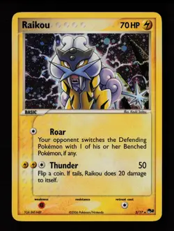Raikou 3/17 Holo Rare POP Series 2 Pokemon Card - Image 1
