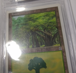 BGS 9 QUAD++ Forest 180 MTG Graded MINT Common Portal Three Kingdoms P3K NM - Image 2