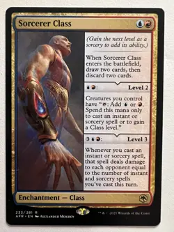 Sorcerer Class - MTG Adventures in the Forgotten Realms - NM Rare Enchantment - Image 1