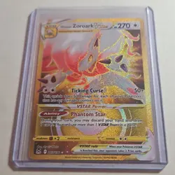 Pokemon Hisuian Zoroark VSTAR 213/196 Lost Origin Secret Rare Full Art Holo Card - Image 1