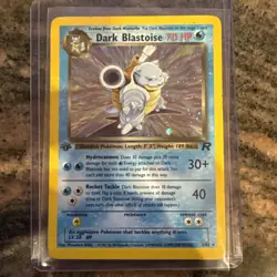 Dark Blastoise 3/82 Team Rocket 1st Edition Rare Holo 2000 w/ SWIRL - Image 1