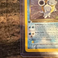 Dark Blastoise 3/82 Team Rocket 1st Edition Rare Holo 2000 w/ SWIRL - Image 4