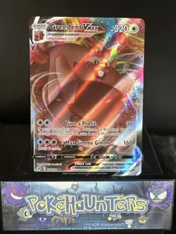 Pokemon Card Greedent VMAX 218/264 Fusion Strike Holo Ultra Rare Near Mint - Image 1