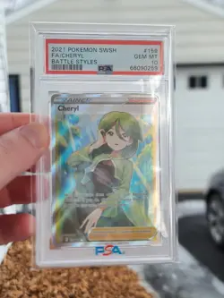 2021 POKEMON SWORD & SHIELD BATTLE STYLES #159 FULL ART/CHERYL PSA 10 - Image 1