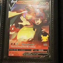 Pokemon TCG Celebrations Lance's Charizard V Jumbo Black Star Promo SWSH133 - Image 1