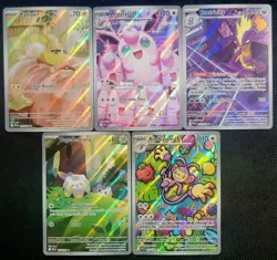 Pokemon Phantasmal Flames Illustration Rare Lot Of (5) Wigglytuff Yamper Ambipom - Image 1