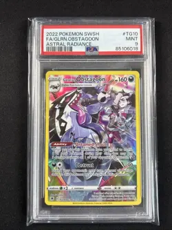 Pokemon Astral Radiance 2022 Galarian Obstagoon Full Art Rare #TG10/TG30 - PSA 9 - Image 1