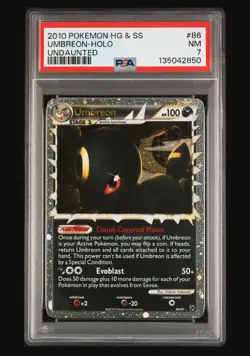 Pokemon Umbreon Prime Undaunted Ultra Rare #86 PSA 7 & Espeon Prime #81 PSA7 - Image 1