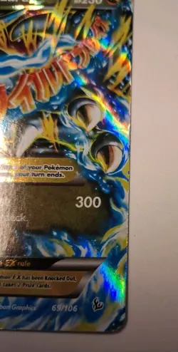 Pokemon XY Flashfire M Mega Charizard EX 69/106 Ultra Rare Full Art Heavy Played - Image 3