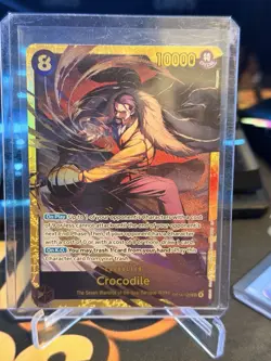 Crocodile OP14-120 Alternate Art The Azure Sea's Seven Sec One Piece Alt Secret - Image 1