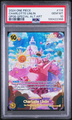PSA 10 2024 One Piece CHARLOTTE LINLIN Special Alternate Art #114 GEM MINT - Image 1