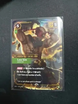Riftbound Lee Sin Ascetic ORIGINS Stamped Promo Card 078/298 - Image 1