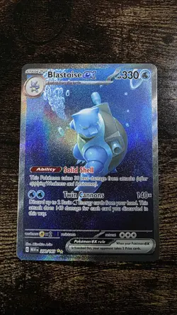 Blastoise ex Pokemon Card 170/165 Sv: Scarlet & Violet 151 Wartortle, Squirtle - Image 2