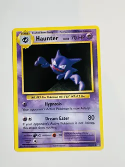 Pokemon Haunter Card LV 32 70 HP Hypnosis Dream Eater Attack - Image 1