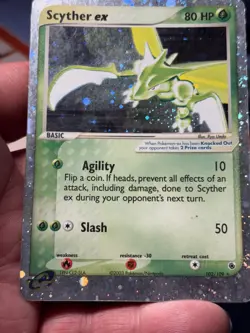 Scyther EX 102/109 Ruby and Sapphire Holo Rare Vintage Card HP - Image 1