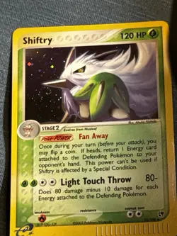 Pokemon TCG Shiftry EX Sandstorm Holo Rare Card 12/100 Swirl - Image 2