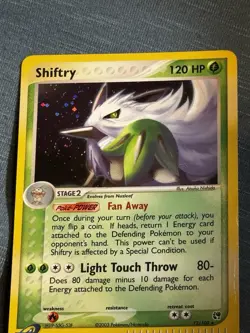 Pokemon TCG Shiftry EX Sandstorm Holo Rare Card 12/100 Swirl - Image 5