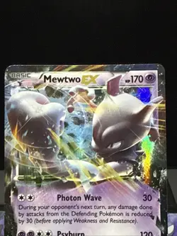 Pokemon Card Mewtwo EX 61/162 XY BREAKthrough Half Art Ultra Rare Played - Image 2