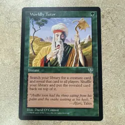 Magic The Gathering Worldly Tutor Mirage Lightly Played MTG - Image 1