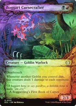 NM Showcase Foil Boggart Cursecrafter, MTG, Lorwyn Eclipsed, Magic, 331 - Image 1