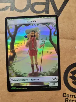 FOIL HUMAN FOOD TOKEN MTG NM Wilds of Eldraine Double-Sided Magic #12 2 13 NM - Image 2