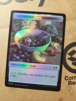 FOIL HUMAN FOOD TOKEN MTG NM Wilds of Eldraine Double-Sided Magic #12 2 13 NM - Image 3