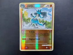 Pokemon - Lucario 19/95 Reverse Holo Heart Gold Soul Silver Unleashed - Image 1