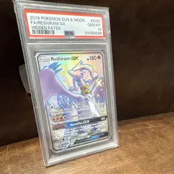 Pokemon Reshiram GX SV51/SV94 Hidden Fates Shiny Vault Full Art Holo PSA 10 - Image 1