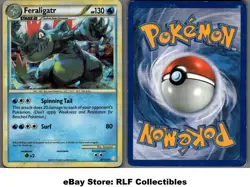 2010 Pokemon, Heartgold & Soulsilver Deck Exc., #20/123 Feraligatr, Ice Holo (c) - Image 1