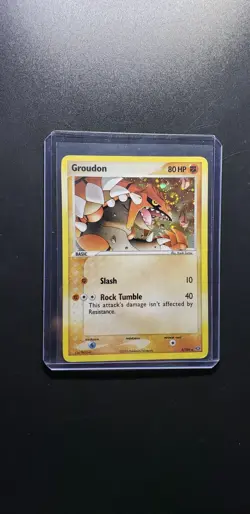 POKEMON EX EMERALD GROUDON HOLO SWIRL RARE 5/106 NM!! - Image 1