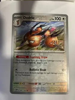 Dodrio 085/165 Scarlet & Violet 151 Pokemon Reverse Holo Foil Rare - Image 1