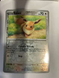 Eevee 133/165 Scarlet & Violet 151 Pokemon Reverse Holo Foil Rare - Image 1