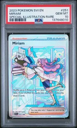 PSA 10 Miriam 251/198 Pokemon Scarlet Violet Base Set Special Illustration Rare - Image 1