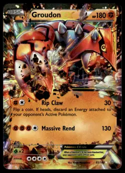 Pokemon TCG XY - Primal Clash #85/160 Groudon EX Holo MP - Image 1