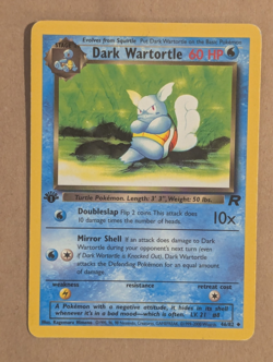 Dark Wartortle 46/82 1st Edition Team Rocket Pokemon 2000 - Image 1