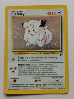 Clefairy 6/130 Base Set 2 Pokemon Lightly Played Holo - Image 1