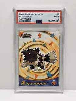 2003 TOPPS POKEMON ZIGZAGOON #89 ADVANCED PSA 9 MINT - Image 1