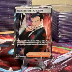 Pokemon Team Rocket's Giovanni 225/182 Destined Rivals Ultra Rare Holo English - Image 1