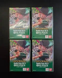 Lot of 4 One Piece TCG Legacy of the Master OP-12 Double Pack Set Volume 8 - Image 1