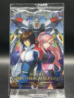 BANDAI Gundam SEED FREEDOM Wafers Card UR No.1-032 MIGHTY STRIKE FREEDOM GUNDAM - Image 1