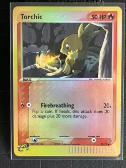 Torchic 77/97 EX Dragon Reverse Holo Pokemon Card NM - Image 1