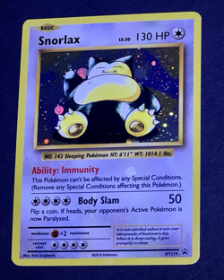 Pokemon SNORLAX Black Star Promo XY EVOLUTIONS Set HOLO Bleed Error Card XY179 - Image 2