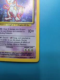 Pokemon TCG Mewtwo Base Set Holo Rare Card 10/102 Basic Pokemon - Image 4