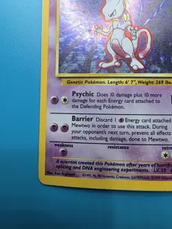 Pokemon TCG Mewtwo Base Set Holo Rare Card 10/102 Basic Pokemon - Image 5