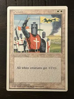 1 BANNED MTG Magic The Gathering Cruzade | Fourth Edition 4ED Moderate Play - Image 1