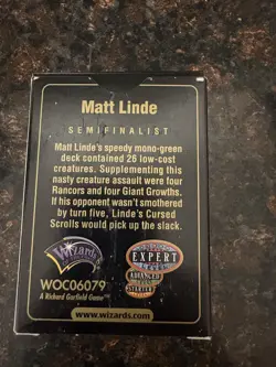 🔥World Championship Deck 1999 MATT LINDE Magic Gathering Gaea's Cradle🔥 - Image 2